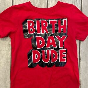 Garanimals Red "Birth Day Dude" Graphic Tee